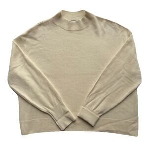 Everlane Women's 100% Cashmere Sweater Size Medium Cream Casual Classy Sweater